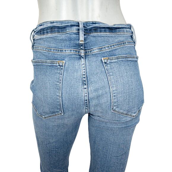 FRAME Denim Le High Straight Jeans in Roxton Blue Size 30 - Picture 10 of 10